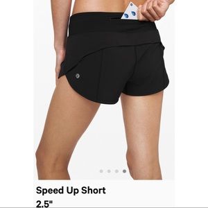 Lululemon Woman’s Speed Up Short Black